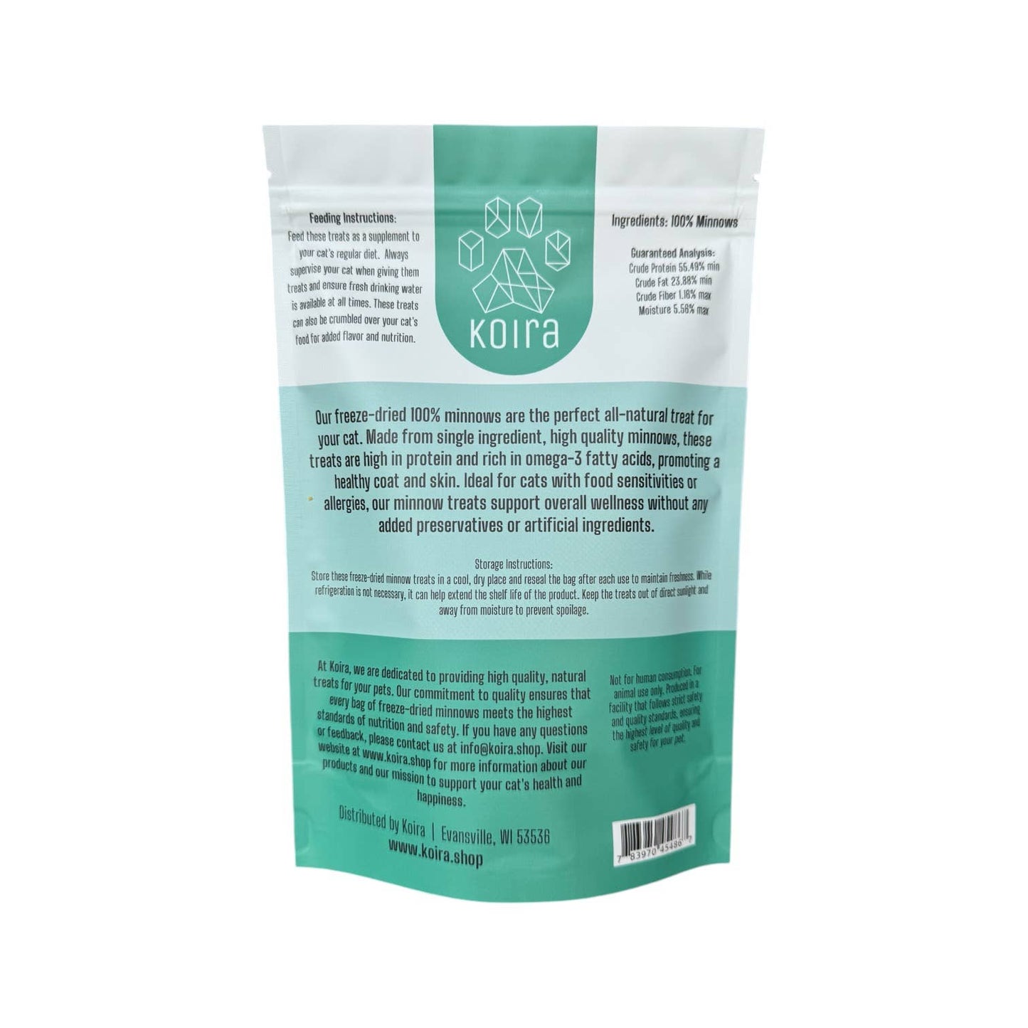 Koira - Freeze-Dried Minnows Protein-Packed Cat Treats