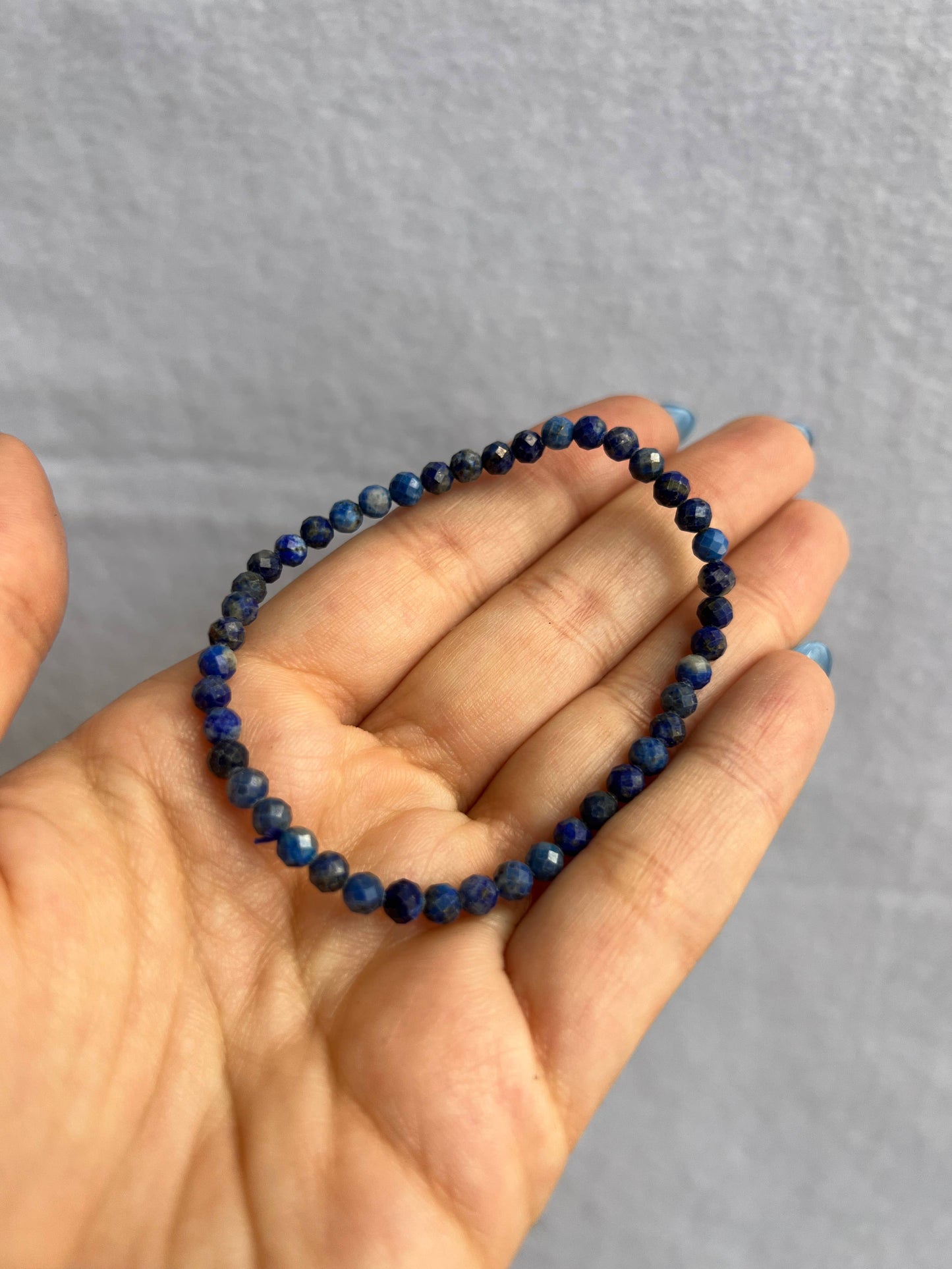 Lapis Lazuli Faceted Crystal Beaded Bracelet