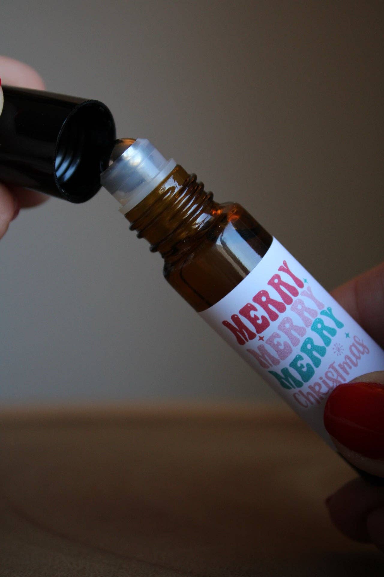 "Merry Christmas" Retro Boho Style Essential Oil Roller