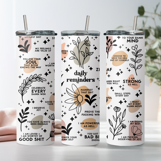 Breeco - 20oZ Tumbler, Funny Mental Affirmations