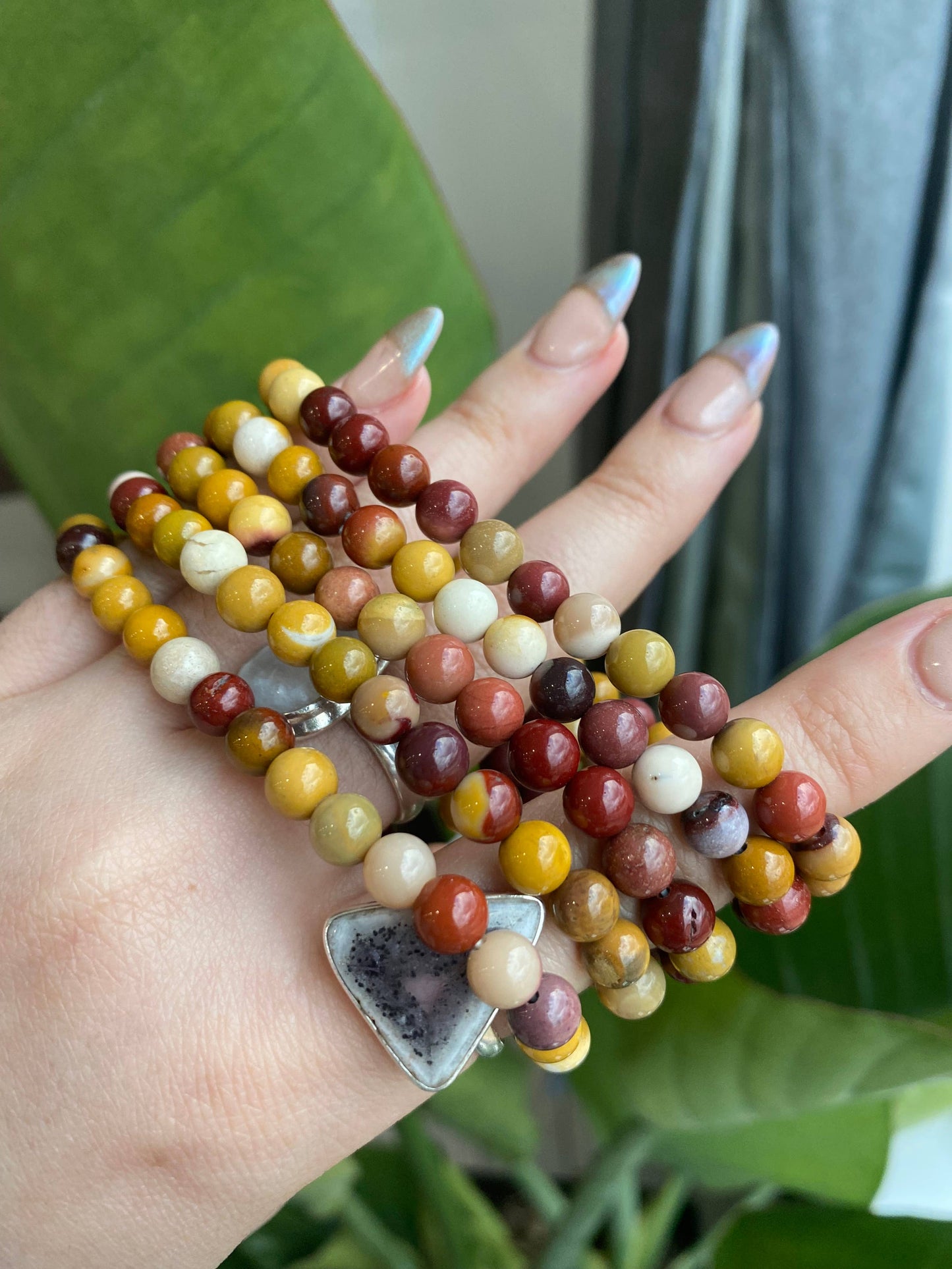 Mookaite Jasper Beaded Bracelet