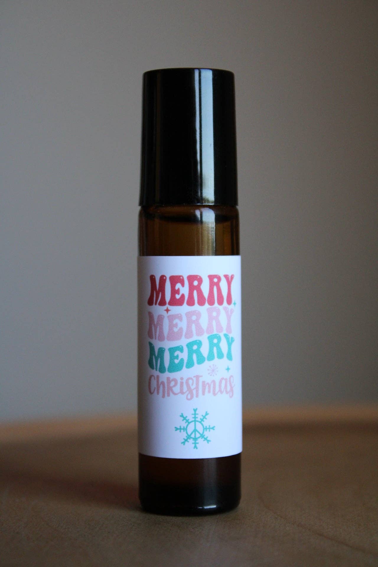 "Merry Christmas" Retro Boho Style Essential Oil Roller