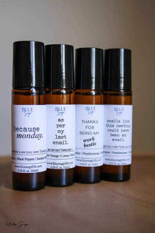 "Because, Monday." Essential Oil Roller | Gifts for Coworkers | Office Humor