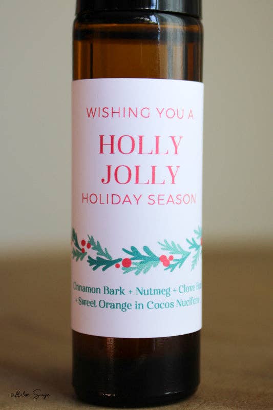 Holly Jolly Holiday Essential Oil Roller Gift | "Wishing You