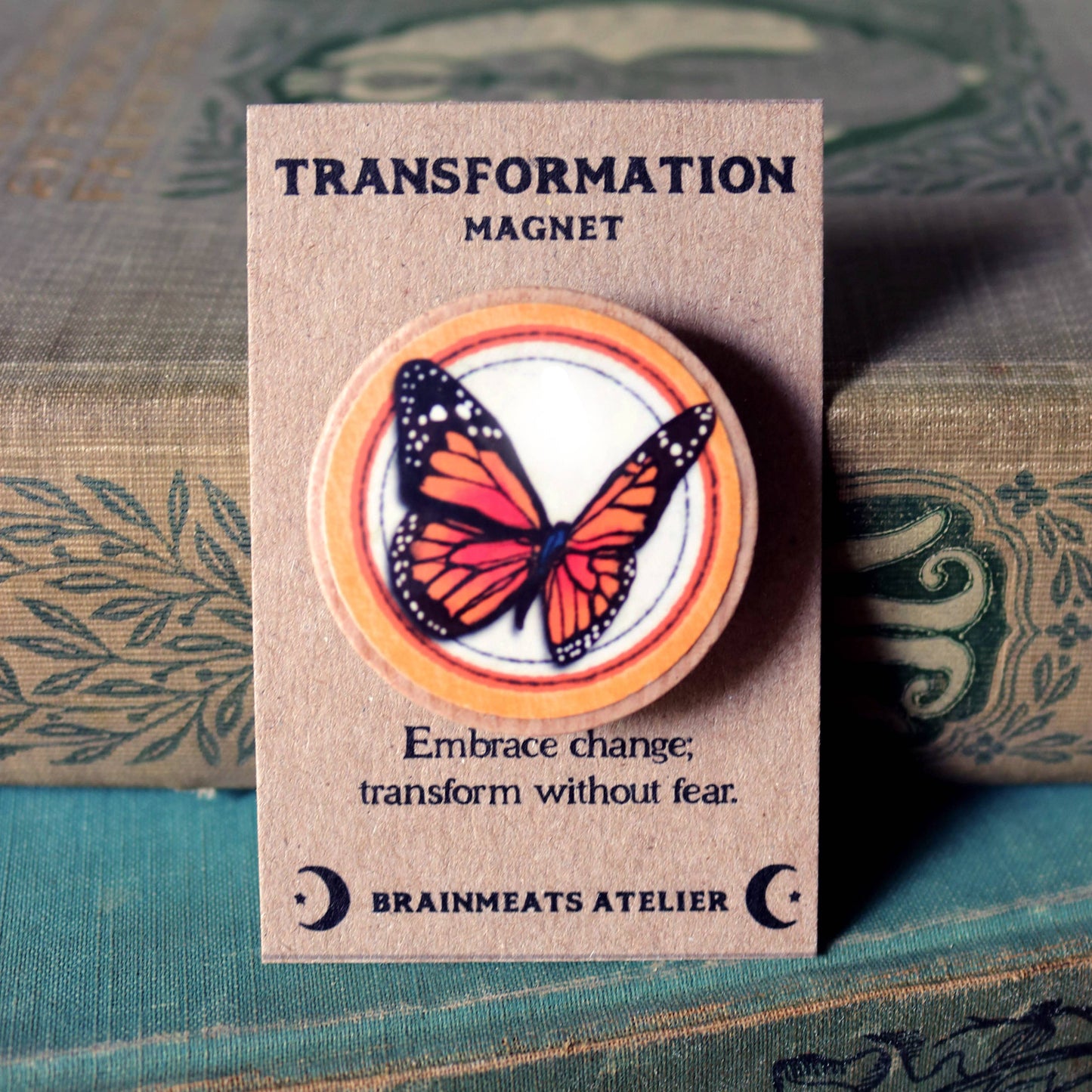 Brainmeats Atelier - Transformation Magnet – Monarch Butterfly Token for Growth