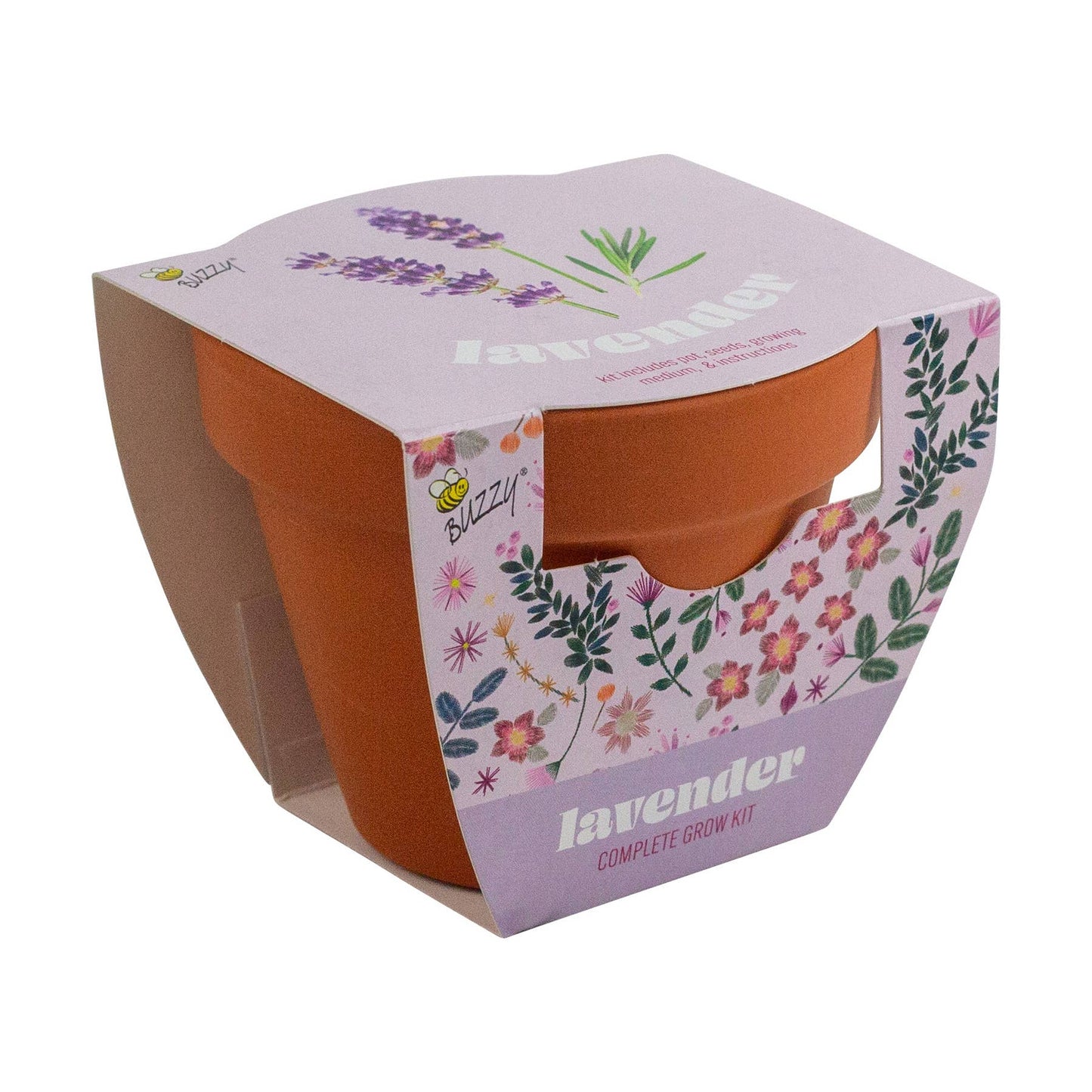 Buzzy, Inc. - Buzzy Seeds Classic 7cm Terra Cotta Grow Kit - Lavender