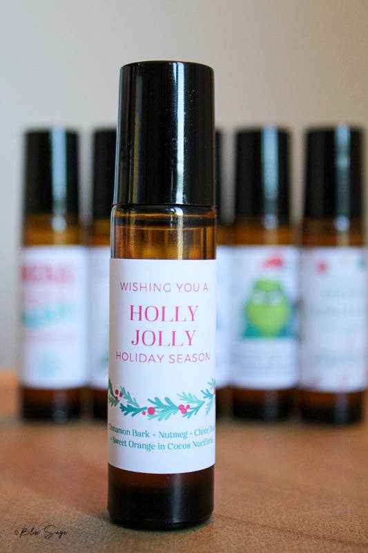 Holly Jolly Holiday Essential Oil Roller Gift | "Wishing You