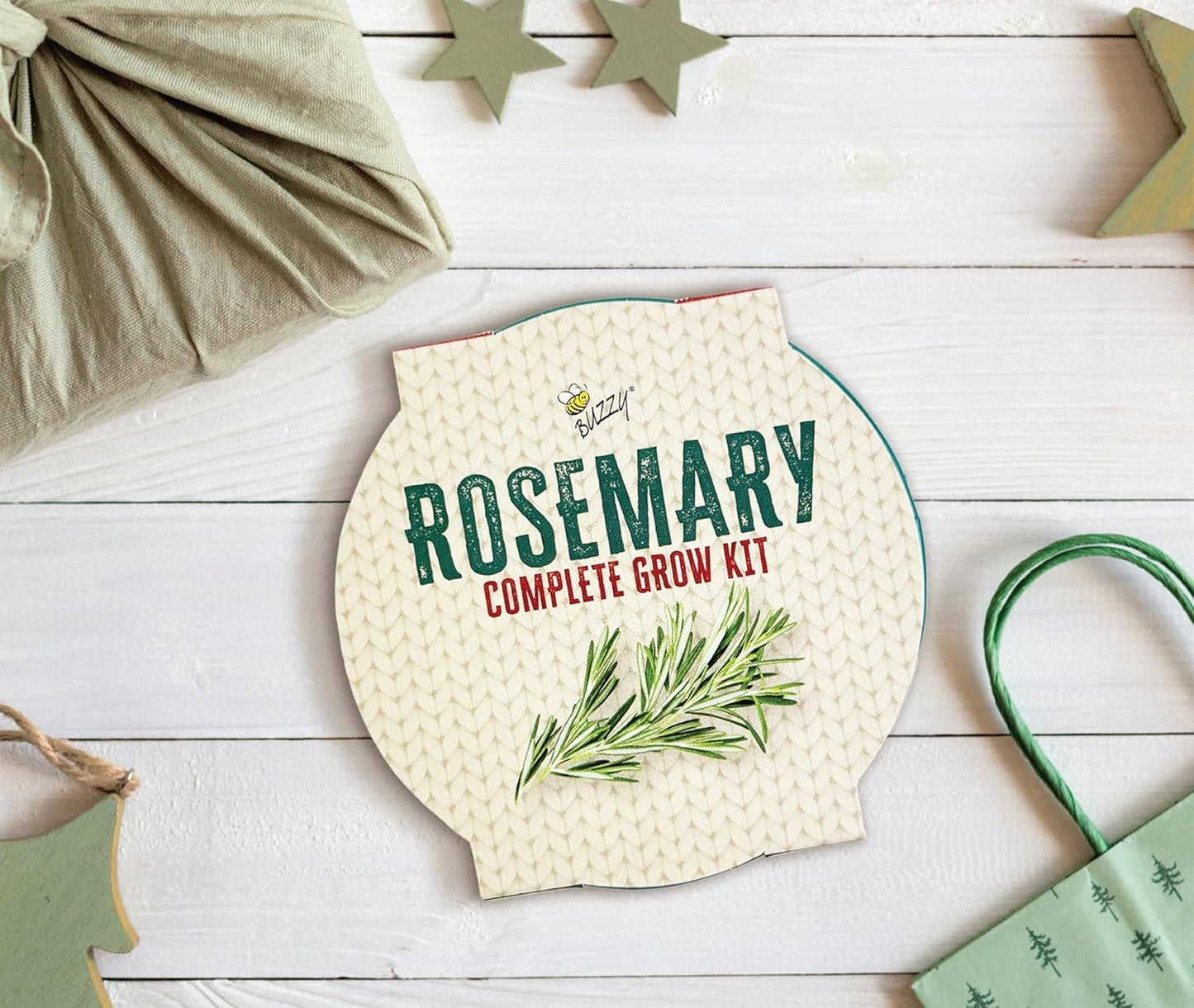 Buzzy, Inc. - Rosemary Holiday Herb Garden Grow Pail - Indoor Starter Kit