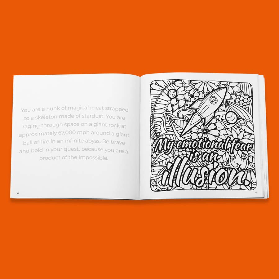 Rage Create - Sweet-Ass Affirmations Coloring Book - 60 Coloring Mosaics