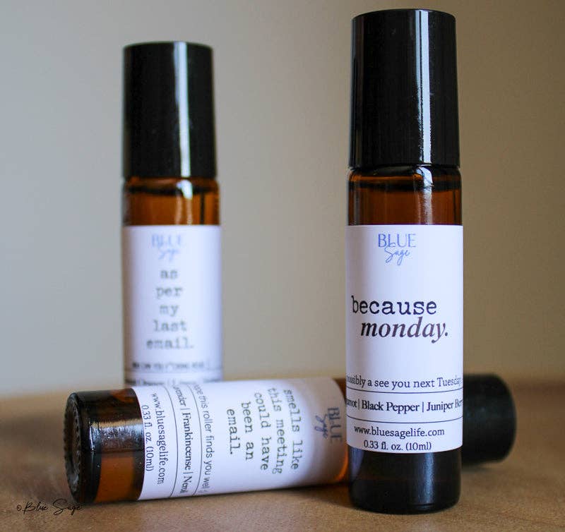 "Because, Monday." Essential Oil Roller | Gifts for Coworkers | Office Humor