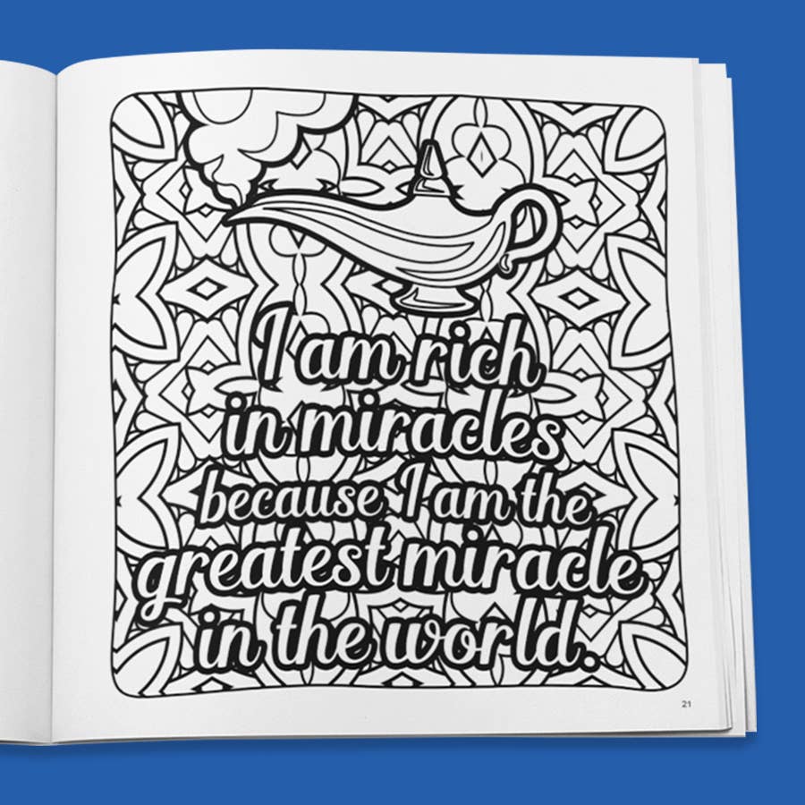 Rage Create - Sweet-Ass Affirmations Coloring Book - 60 Coloring Mosaics