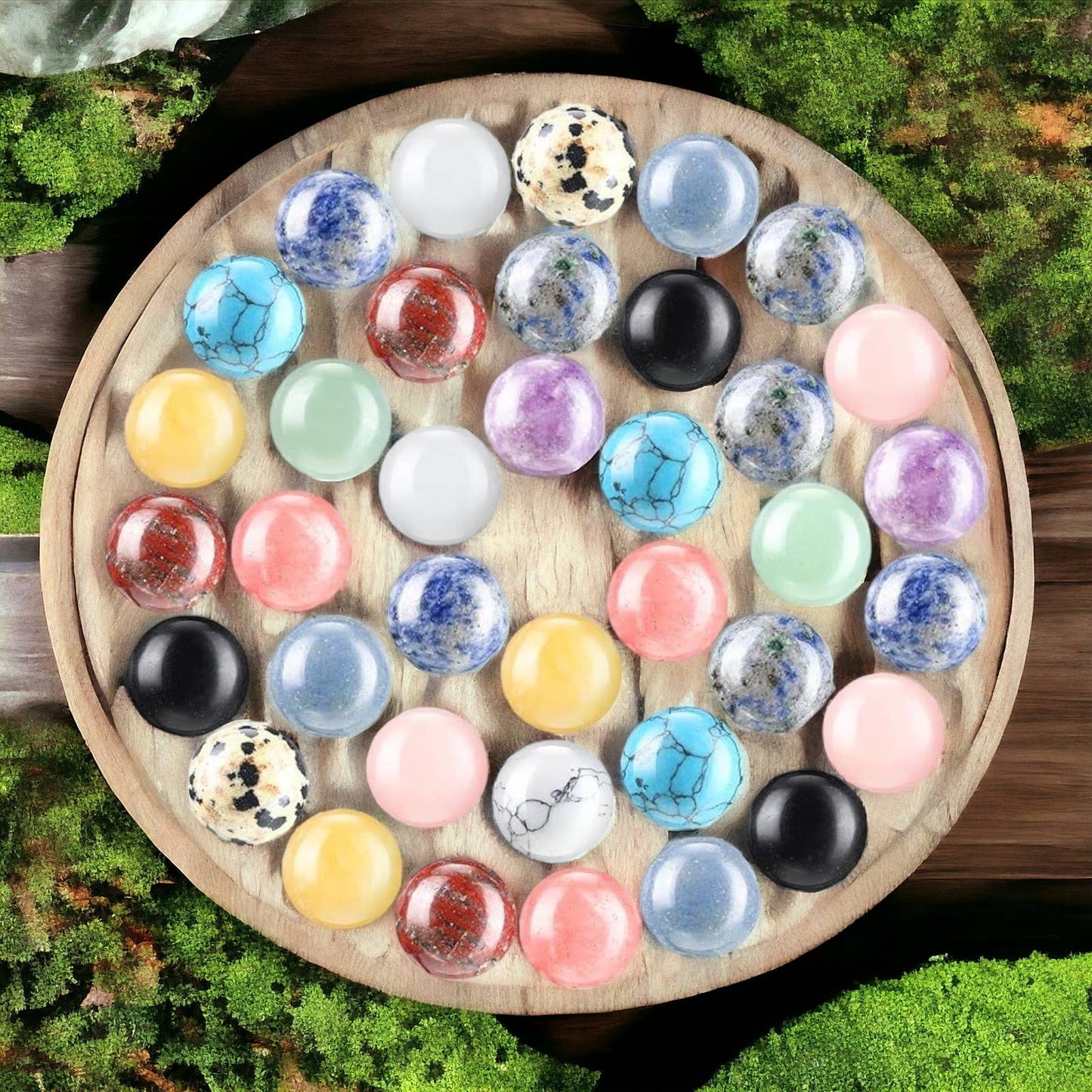 0.6" Mini Gemstone Crystal Ball Stone Sphere Orb Assortment