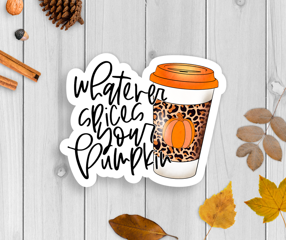 Expression Design Co - Whatever Spices Your Pumpkin Vinyl Sticker