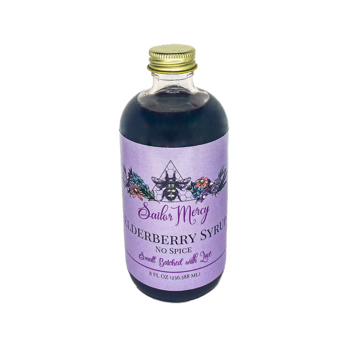 Sailor Mercy - Sailor Mercy 8oz No Spice Elderberry Syrup