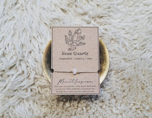 MountInspire Ltd. - Rose Quartz Crystal Wish Bracelet