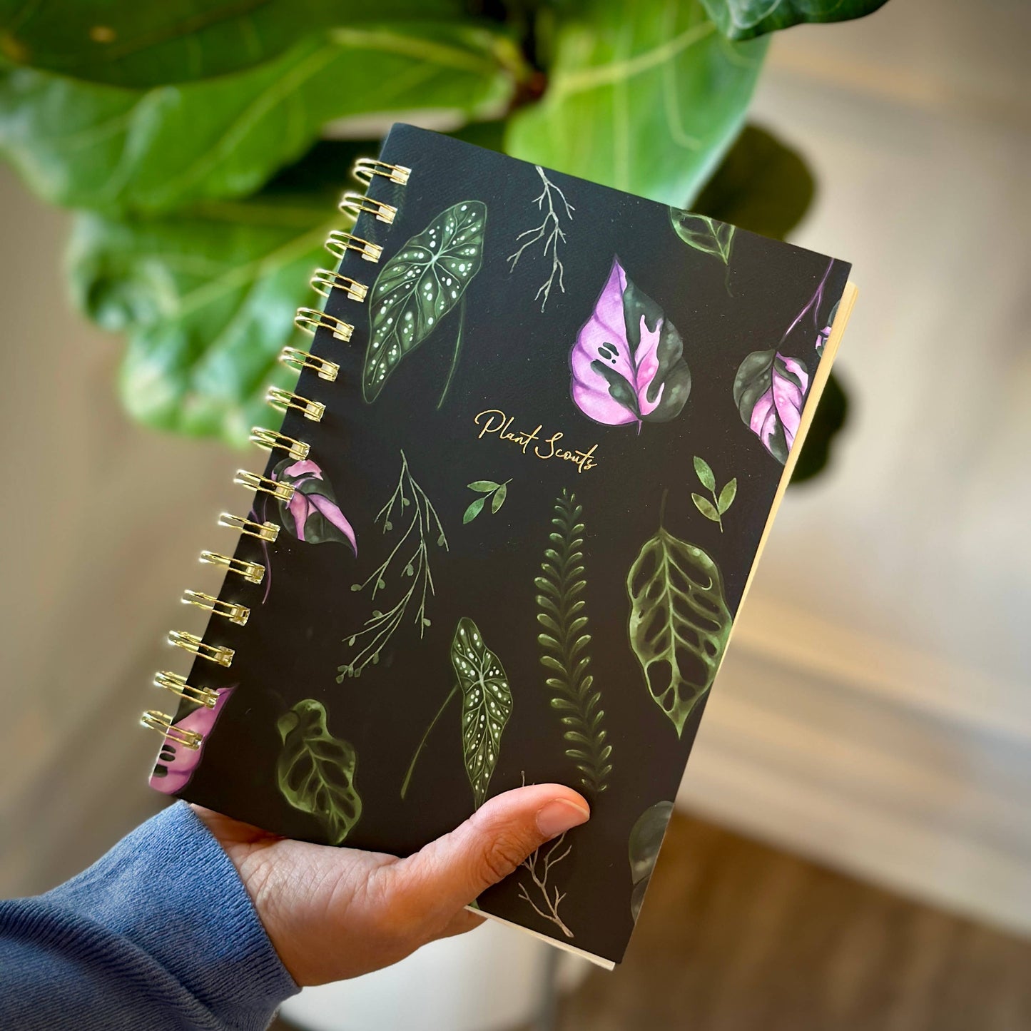Plant Scouts - Spiral Lined Notebook - Dark House Plants