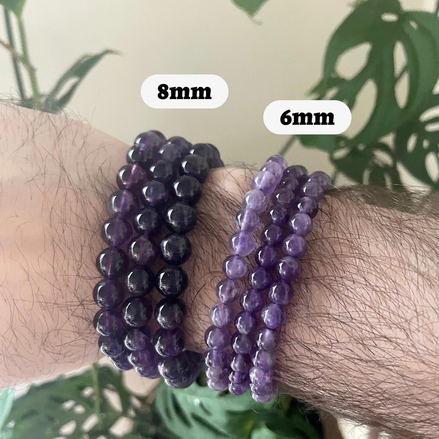 Pebble House - Amethyst Bracelet 6mm (Crystals & Stones)