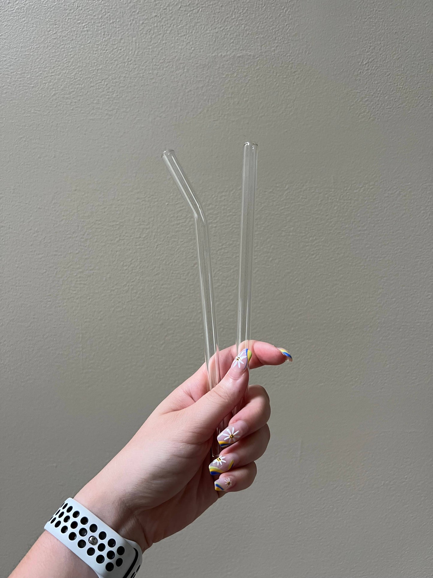 Mason Jar Designs - Clear glass straw