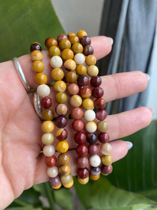 Mookaite Jasper Beaded Bracelet