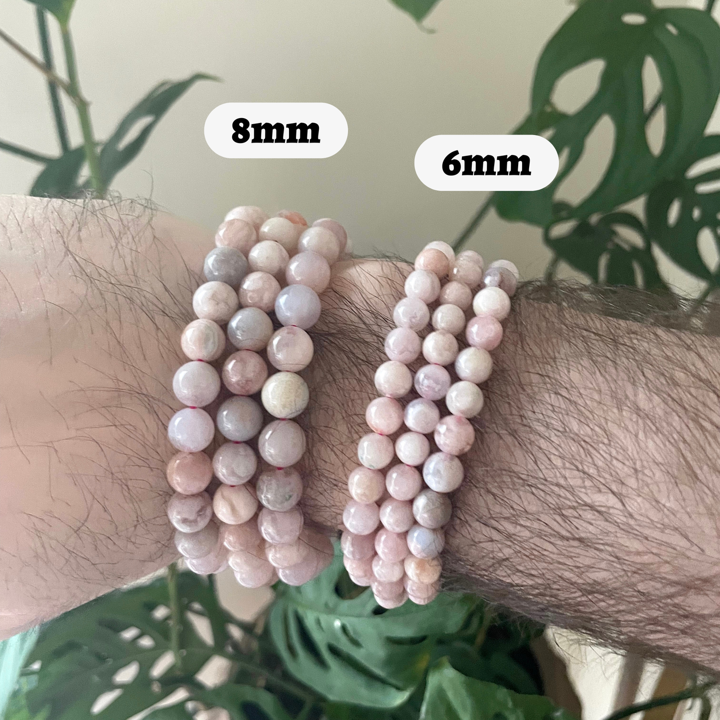 Pebble House - Flower Agate Bracelet 6mm (Crystals & Stones)