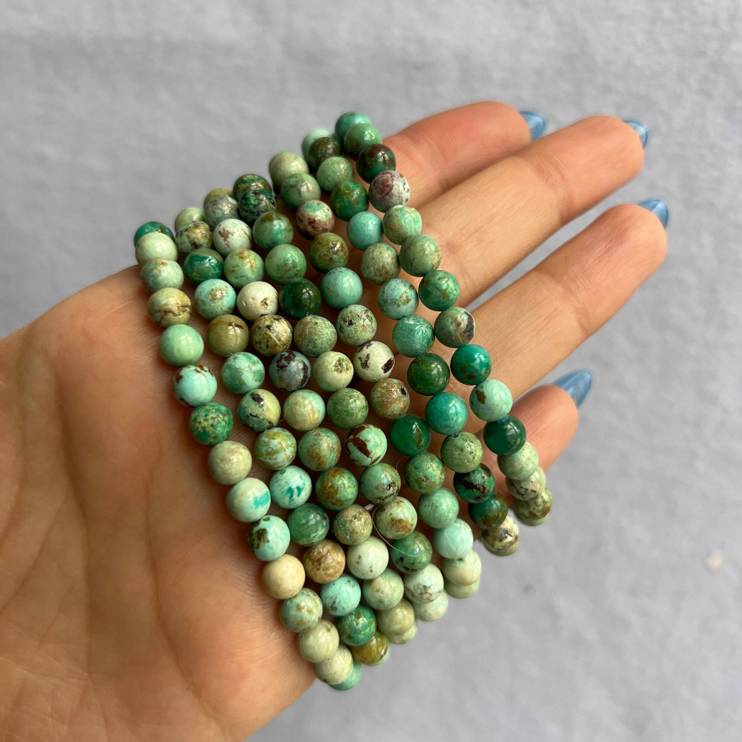 Sapphire & Sage - Turquoise Crystal Beaded Bracelet