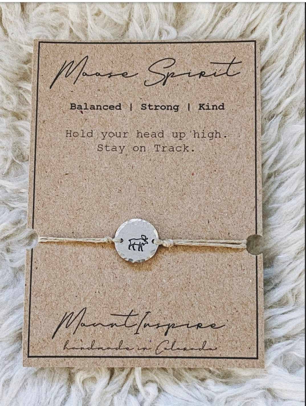 MountInspire Ltd. - Moose Spirit Animal Inspiration Wish Bracelet