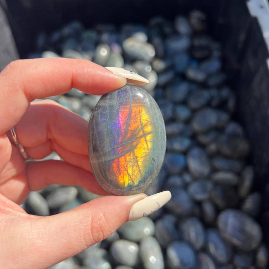 Sapphire & Sage - Labradorite Crystal Palm Stone