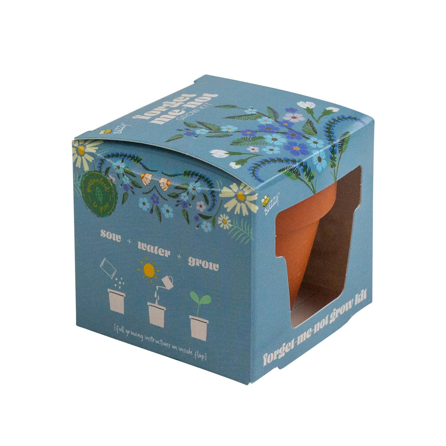 Buzzy Seeds Grow Gifts - Mini Grow Pot Forget-Me-Not Kit
