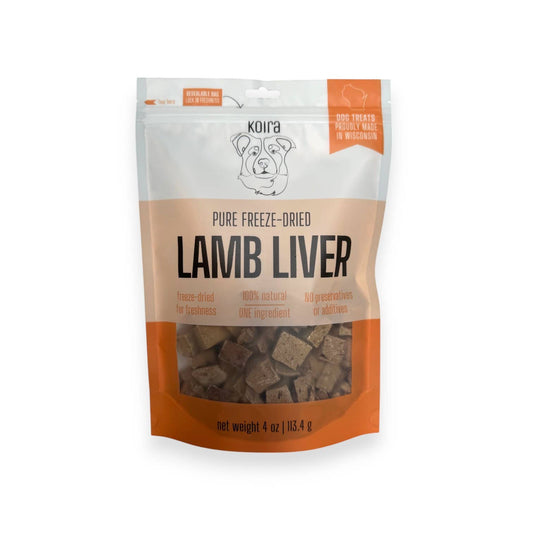 Koira - Freeze-dried Lamb Liver Dog Treats: 4 oz Bag