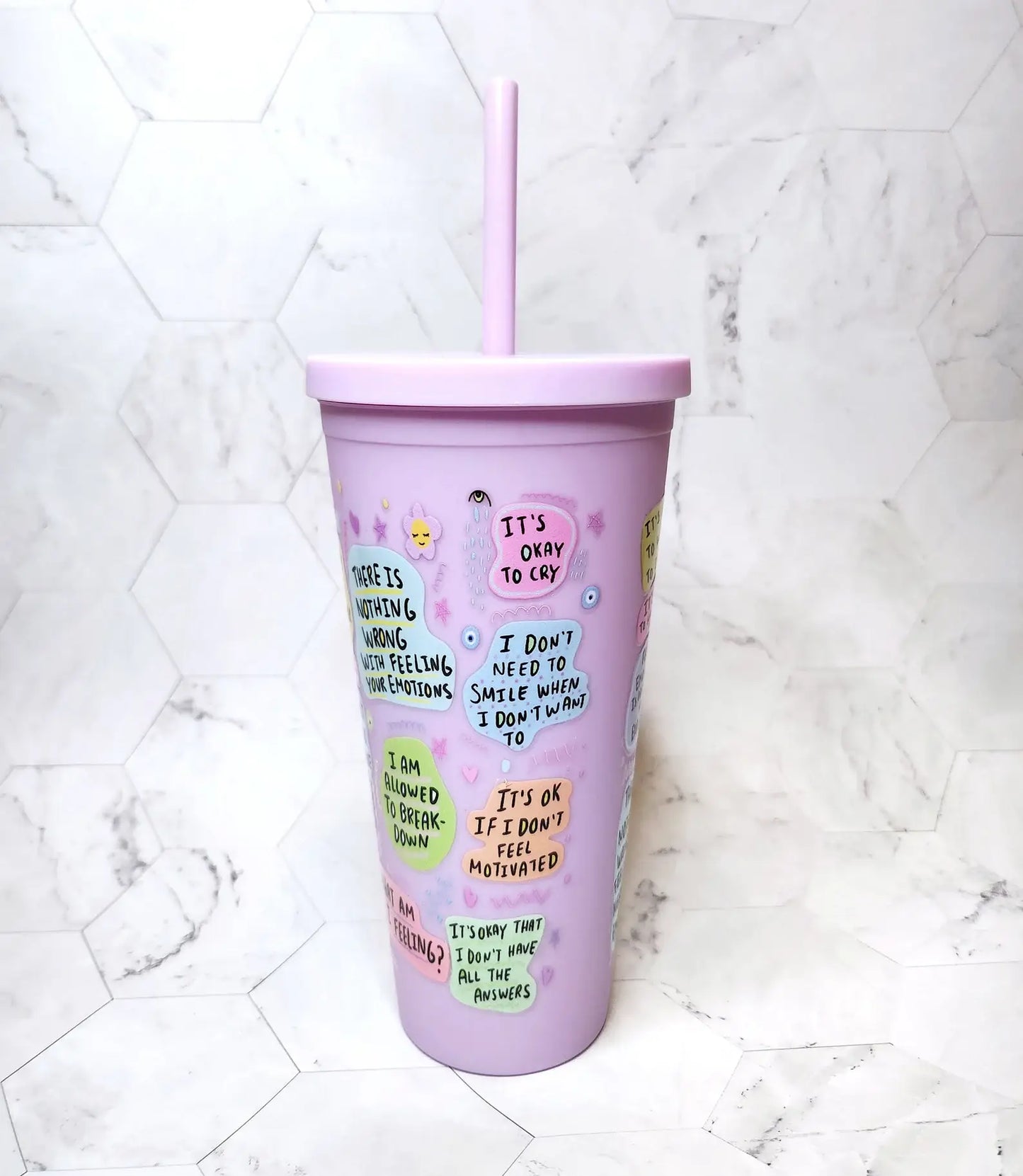 Emma and G Designs - Mental Health Breakdown Cold Cup 22oz