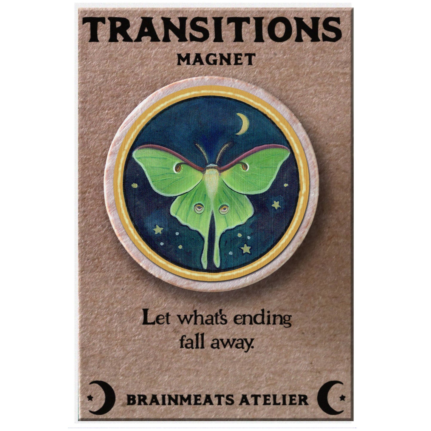 Brainmeats Atelier - Transitions Magnet – Luna Moth Token for Renewal