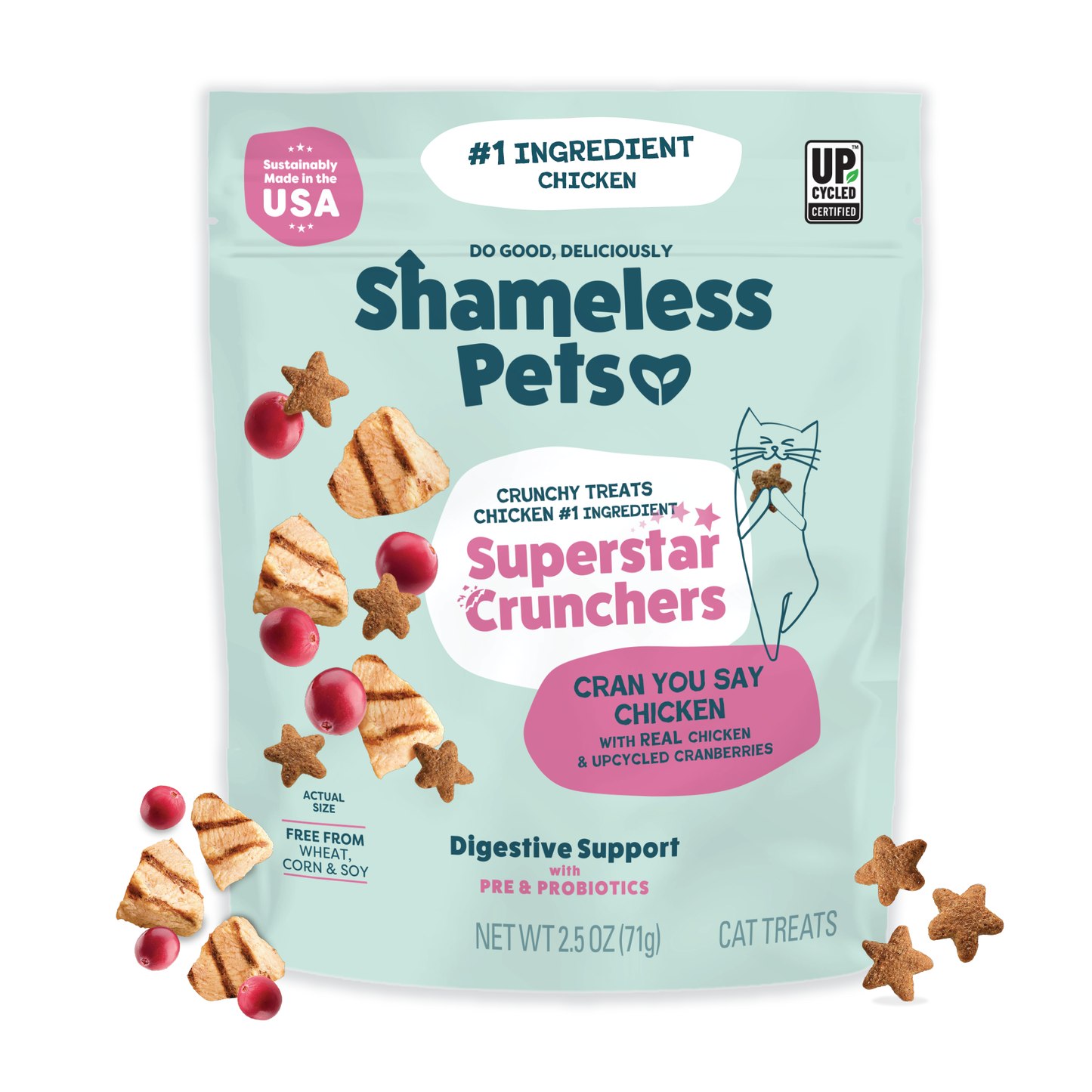 Shameless Pets - Cran U Say Chicken Crunchy Cat Treats