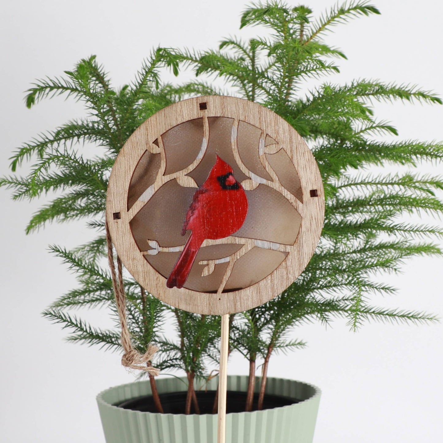 LED Lighted Wintery Scene Plant Picks