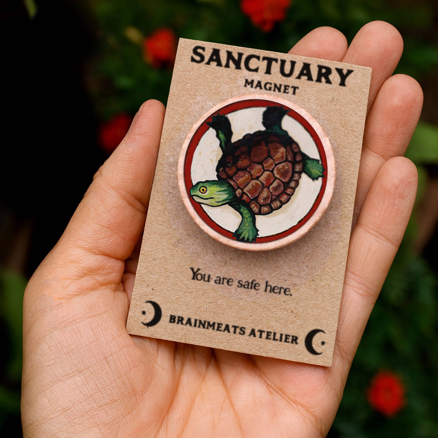 Brainmeats Atelier - Sanctuary Magnet – Turtle Token for Safety & Comfort
