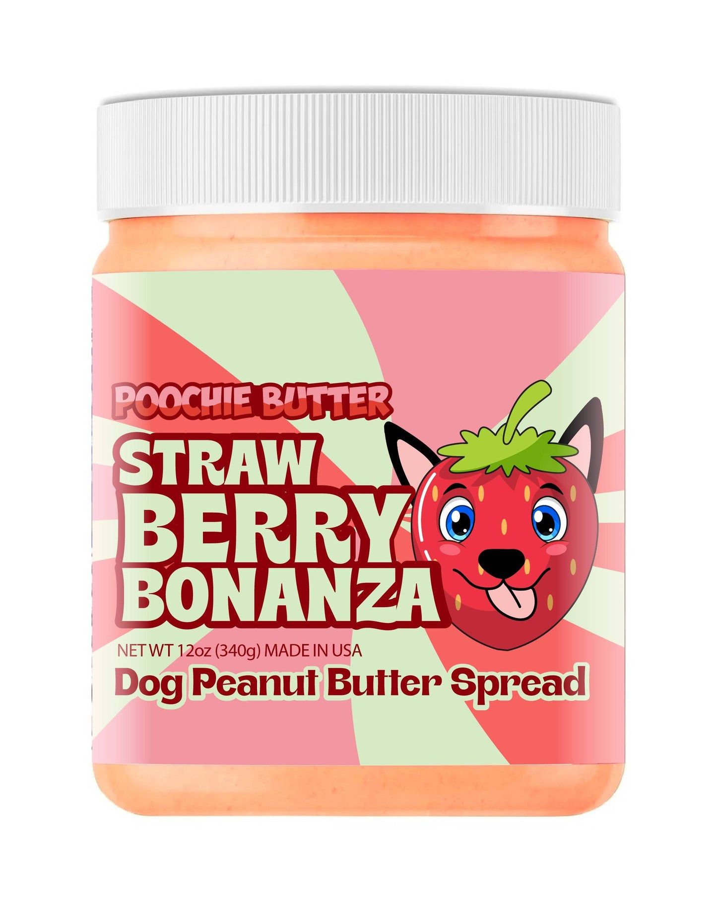 Poochie Butter - Strawberry Peanut Butter Jar 12oz