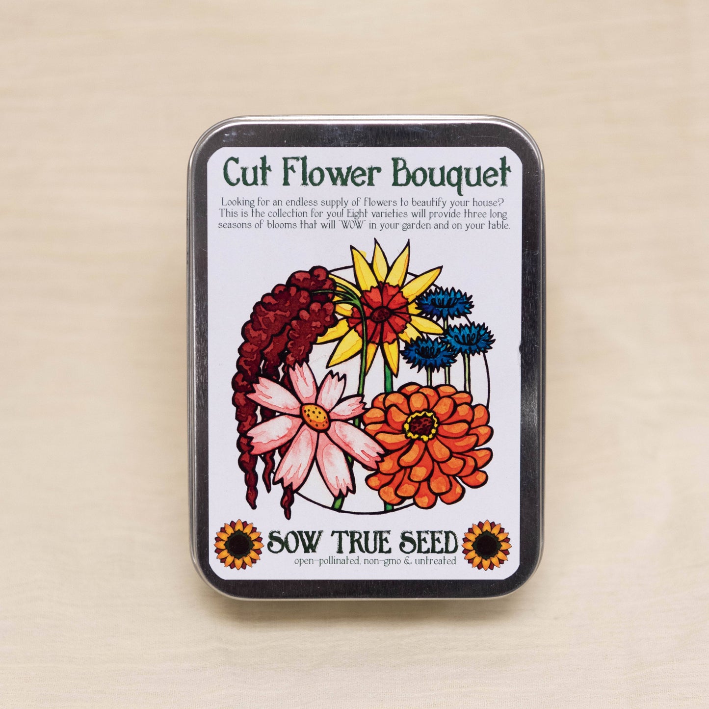 Sow True Seed - Cut Flower Bouquet Garden Collection Gift Tin
