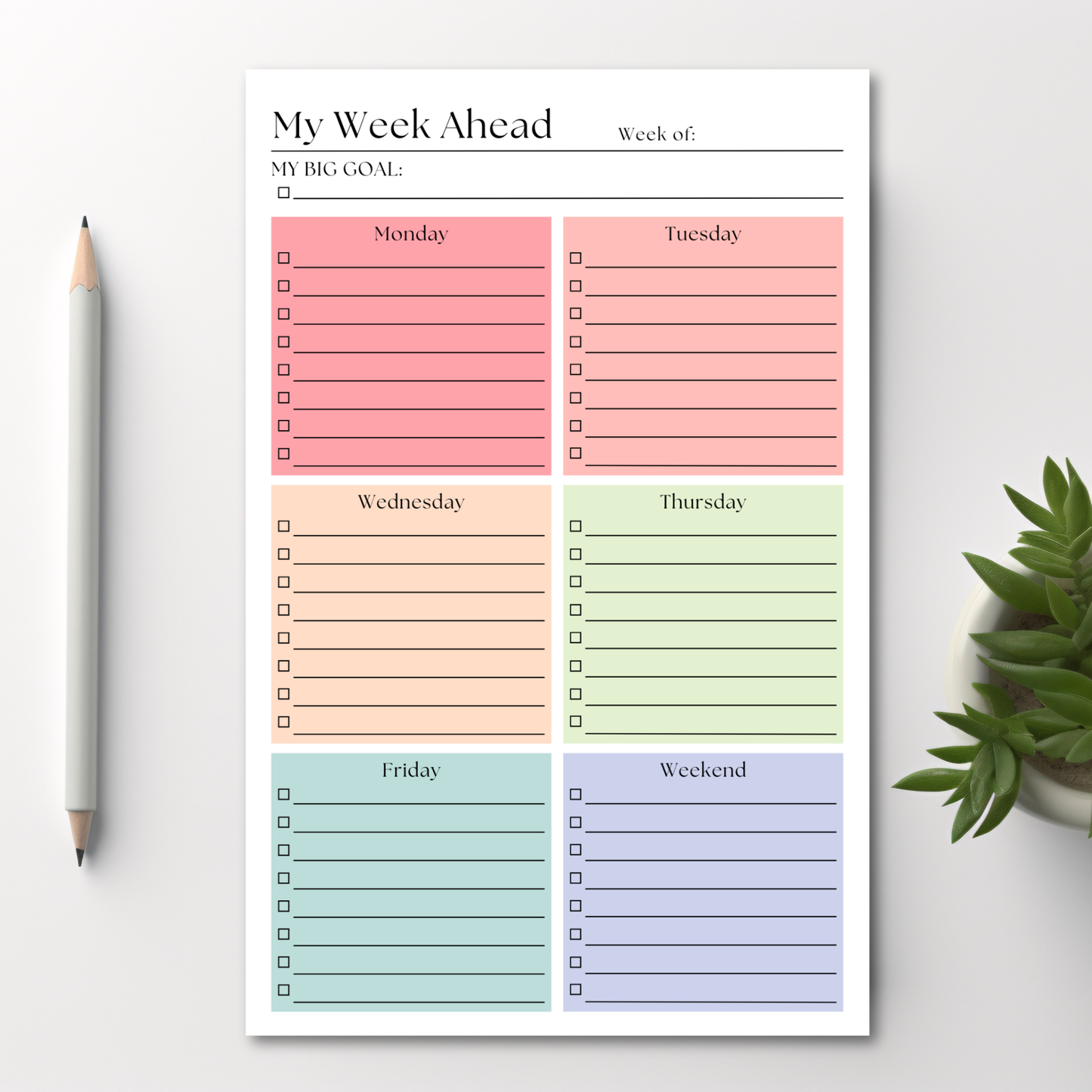 Eleventh and Taylor - This Week's Plan To-Do List: 50-Page Tear-Off Notepad