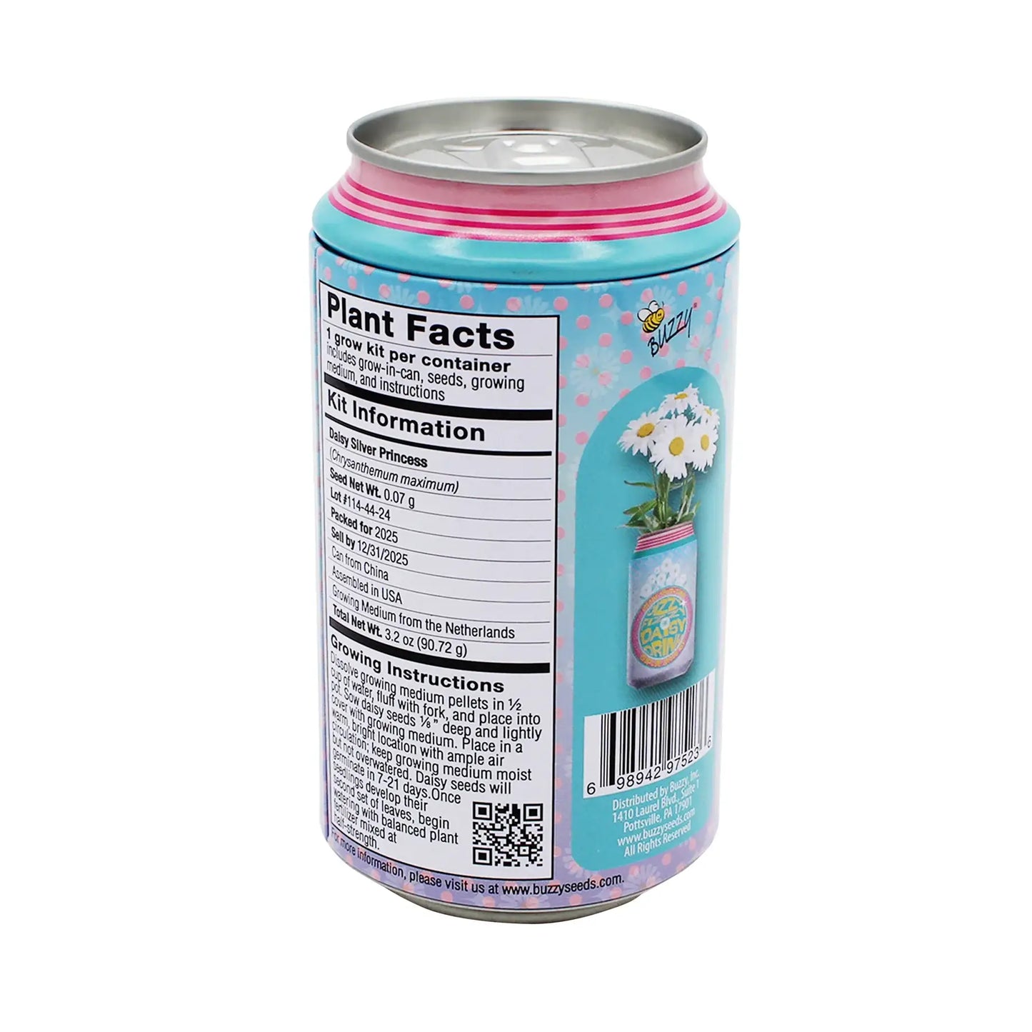 Buzzy Seeds Grow Gifts - Soda Can Flower Grow Kit