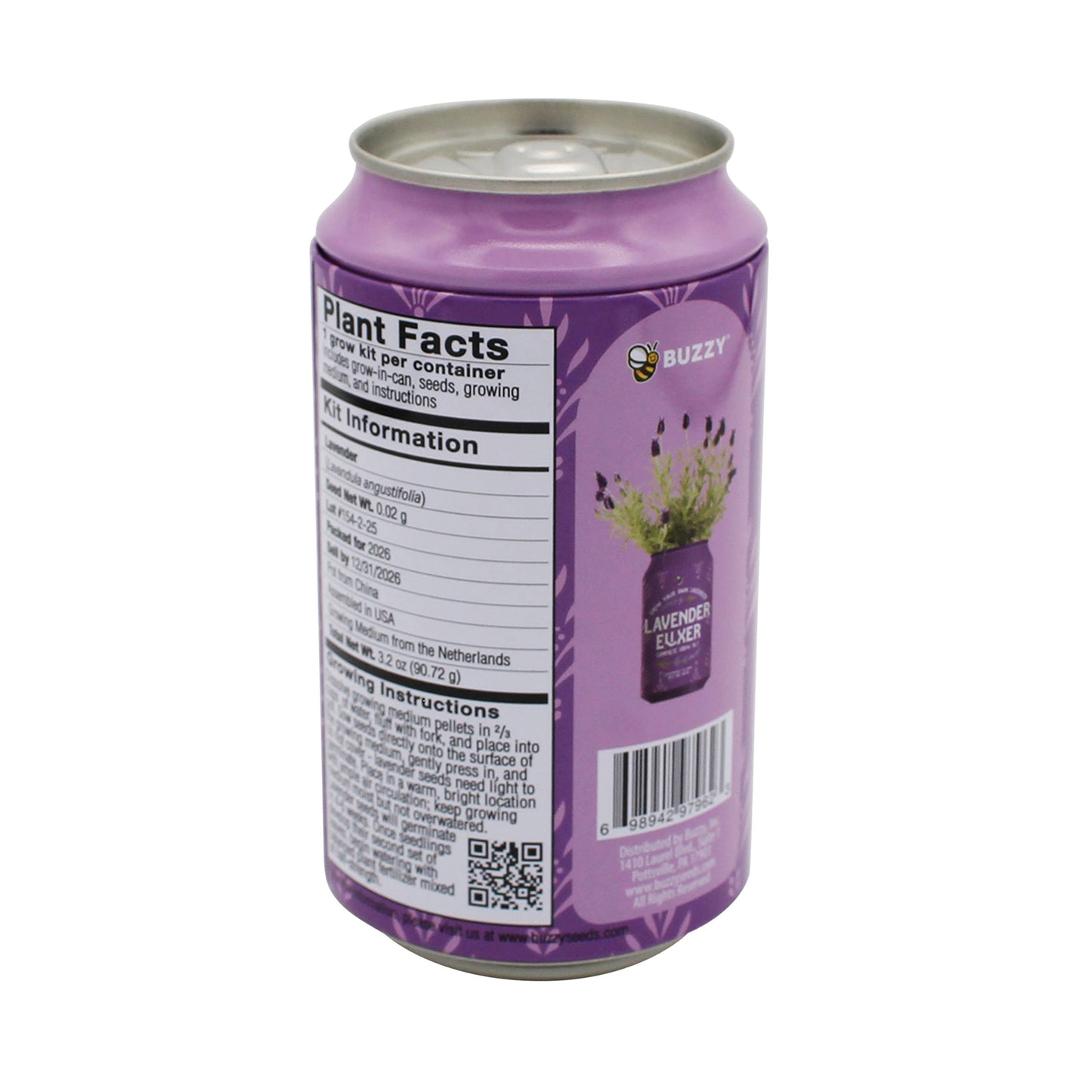Buzzy Seeds Grow Gifts - Soda Can Flower Grow Kit
