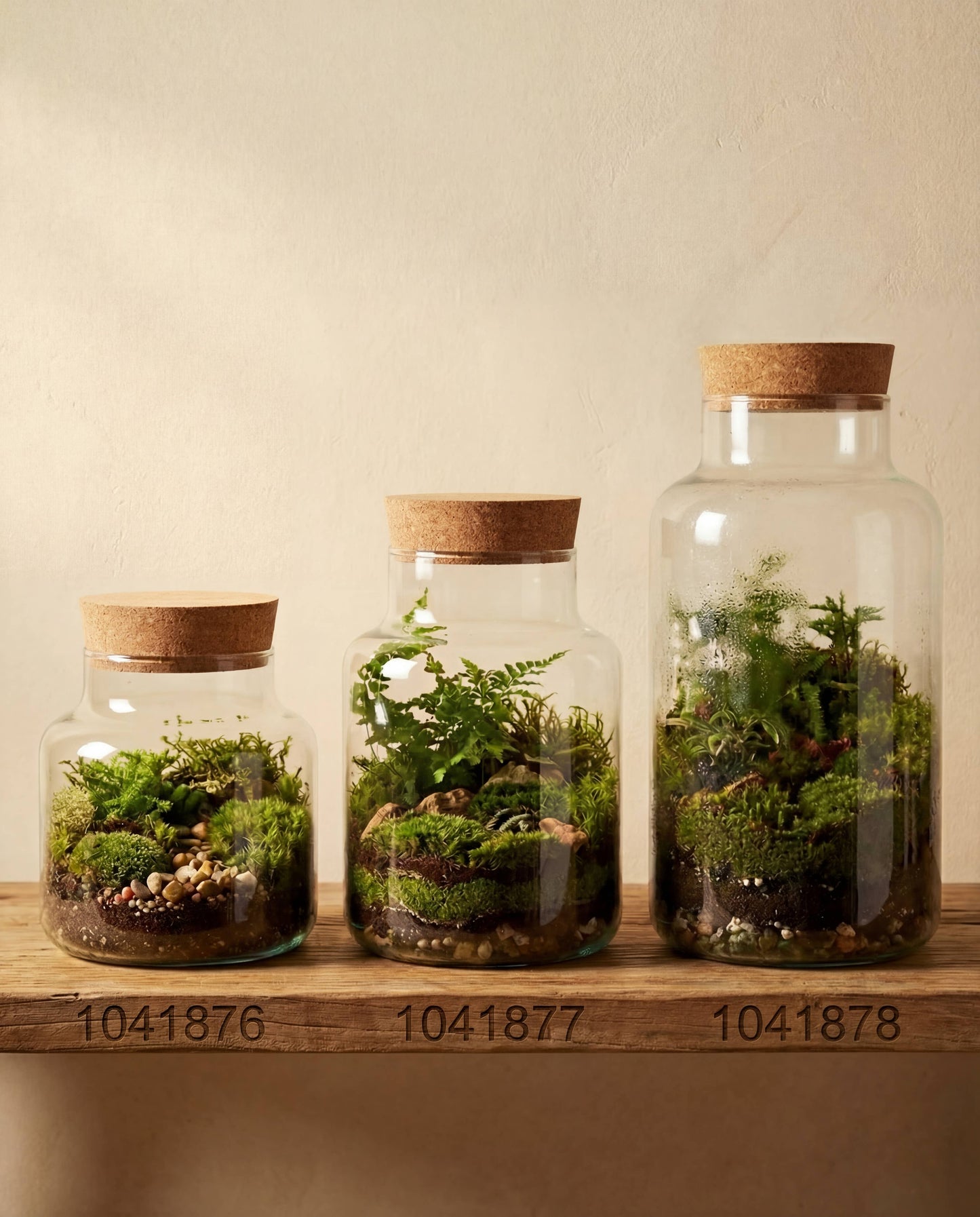 Creation Jute - Recycled Handblown Closed Cork Terrarium Glass (7.5" x 7.5")