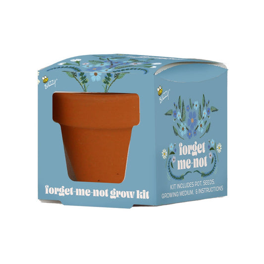 Buzzy Seeds Grow Gifts - Mini Grow Pot Forget-Me-Not Kit