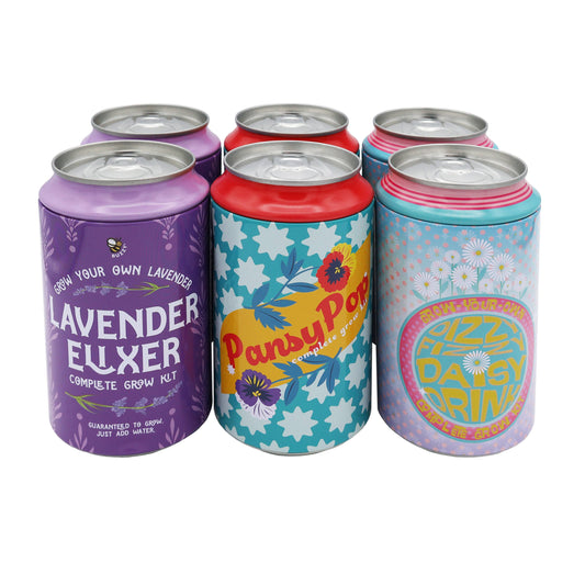 Buzzy Seeds Grow Gifts - Soda Can Flower Grow Kit
