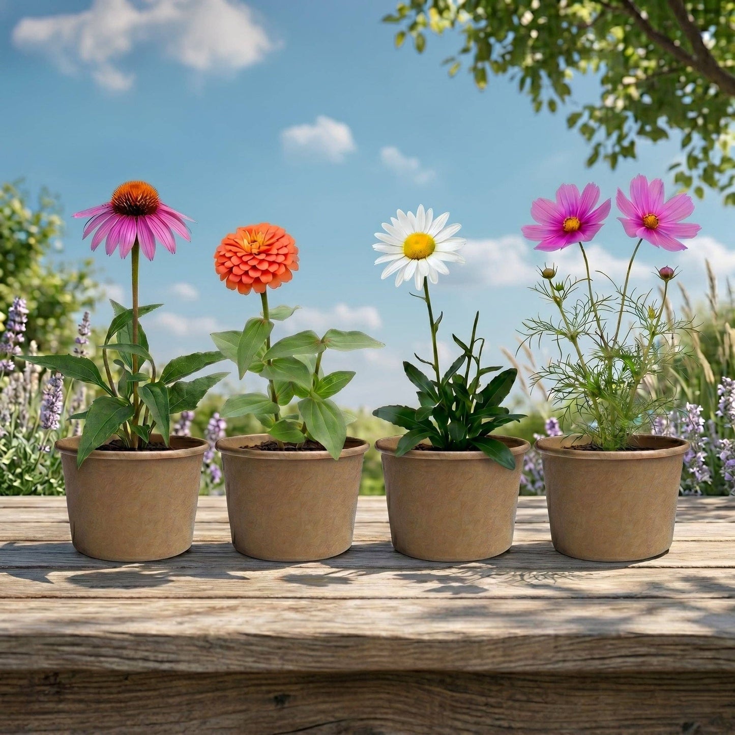 Buzzy Seeds Grow Gifts - Save The Bees Kits | Paper Cups | Pollinator Seeds