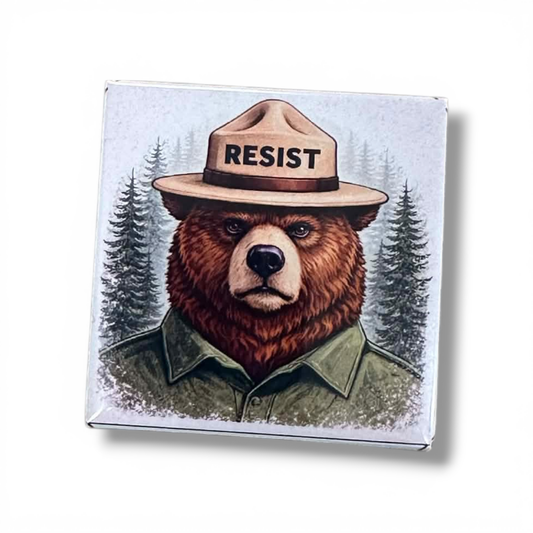 Fuzzy Loon Designs - Resist Square Magnet