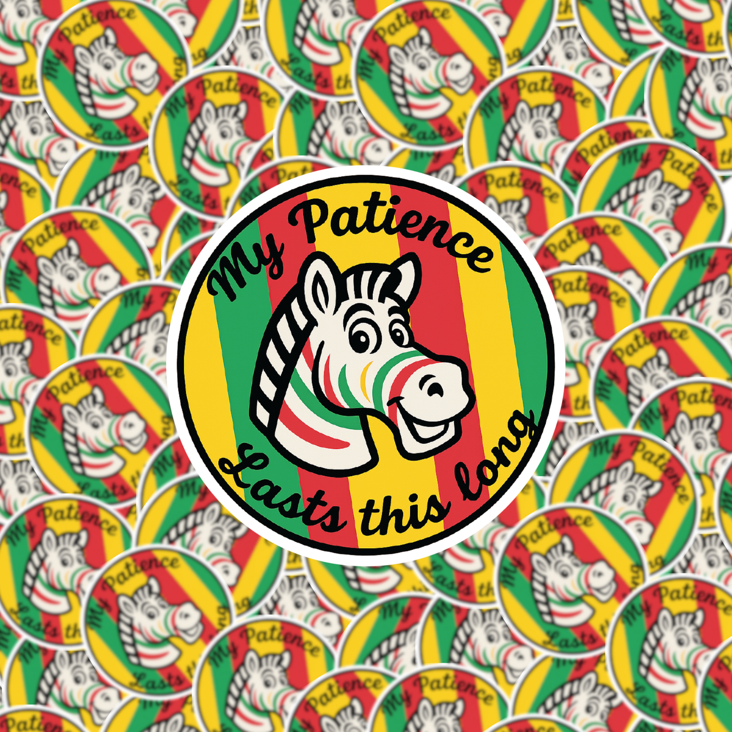 Fuzzy Loon Designs - My Patience Lasts This Long Sticker