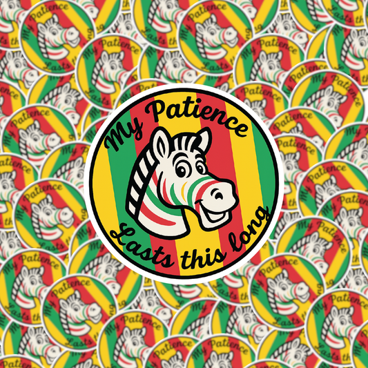 Fuzzy Loon Designs - My Patience Lasts This Long Sticker