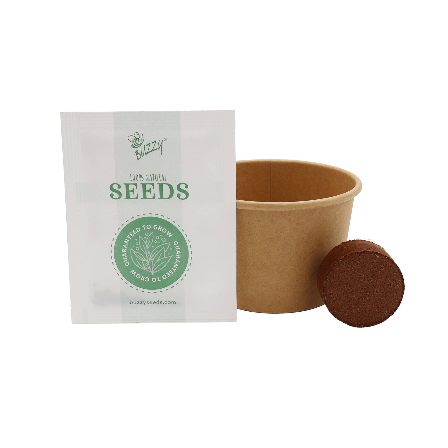 Buzzy Seeds Grow Gifts - Save The Bees Kits | Paper Cups | Pollinator Seeds