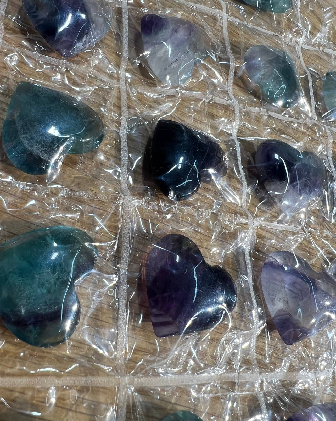 Sapphire & Sage - Fluorite Heart Crystal Carving