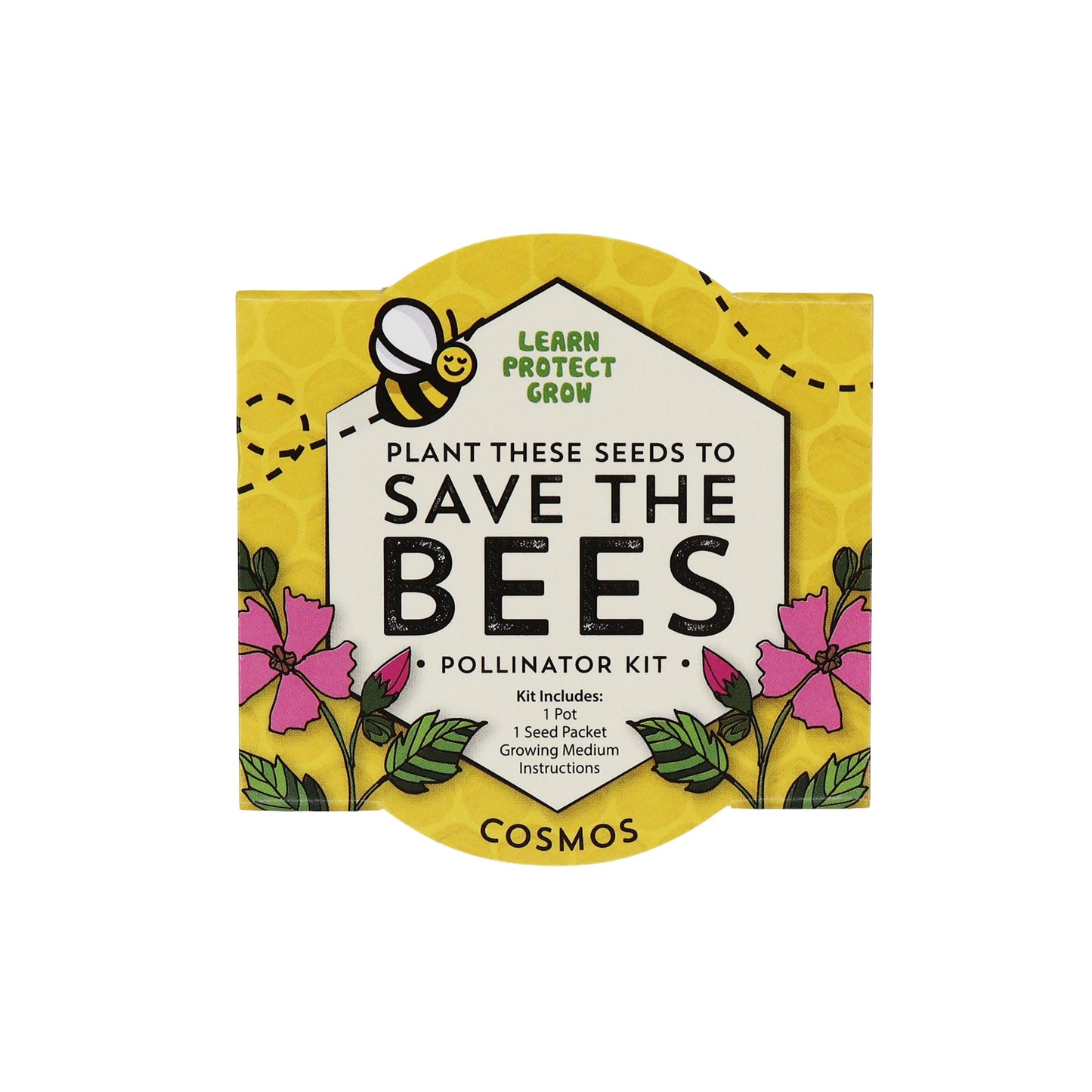 Buzzy Seeds Grow Gifts - Save The Bees Kits | Paper Cups | Pollinator Seeds