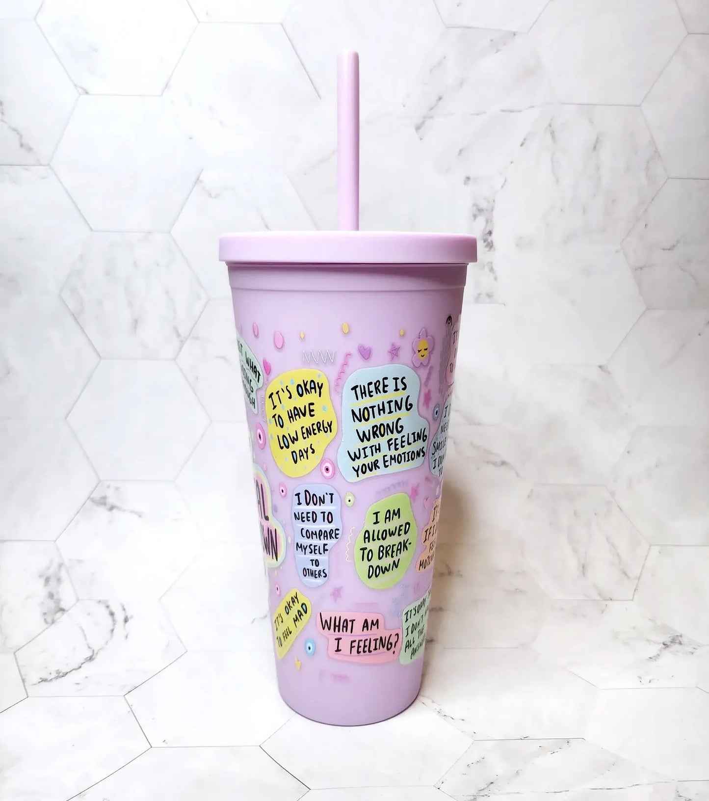 Emma and G Designs - Mental Health Breakdown Cold Cup 22oz